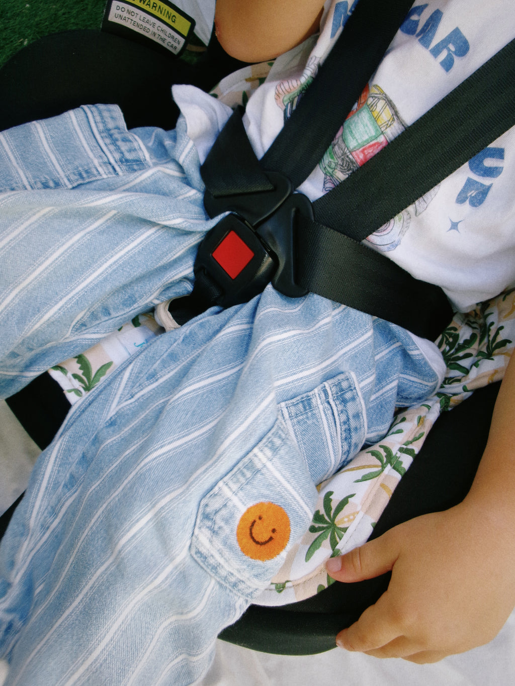 Waterproof liner helping protect child car seats from everyday mess